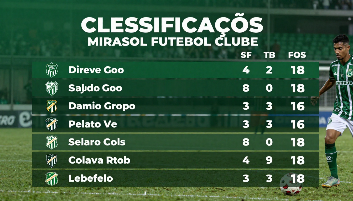 classificações de mirassol futebol clube
